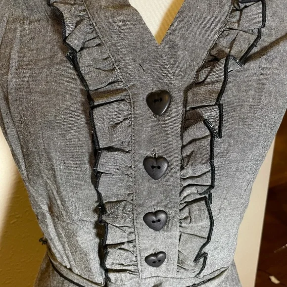 New Yellow Star by ModCloth retro grey dress! - Picture 6 of 9